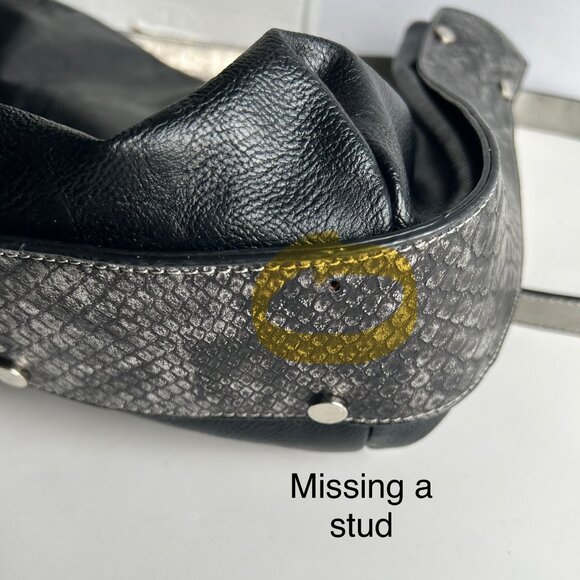 Vtg Celine Dion Y2K/Hobo Shoulder Bag/Crossbody Bag, made  of 100 PU in Black - Picture 17 of 17